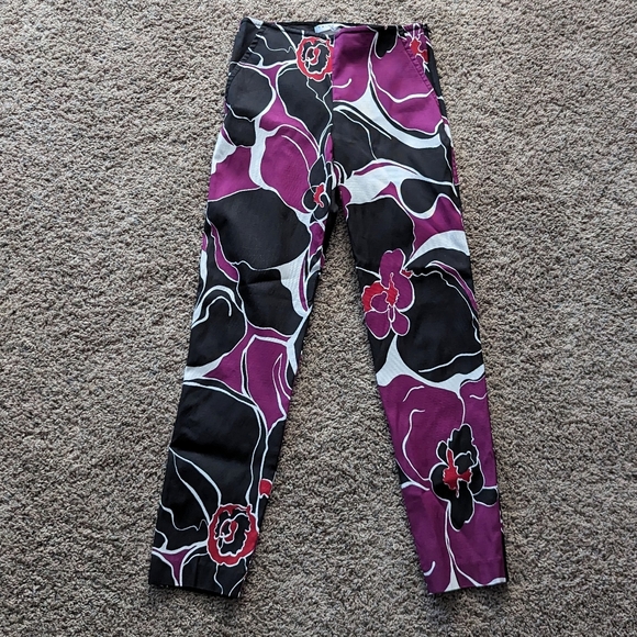 TRINA TURK varvara lady day orchid slim faille pants 0 - Picture 5 of 11